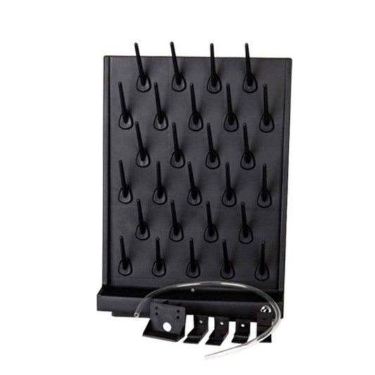 Lab Supply Drying Rack Pegboard Bench-top/Wall-Mount Laboratory Glassware Detachable Pegs Lab Drying Draining Rack Cleaning Equipment (27 Pegs, Black)