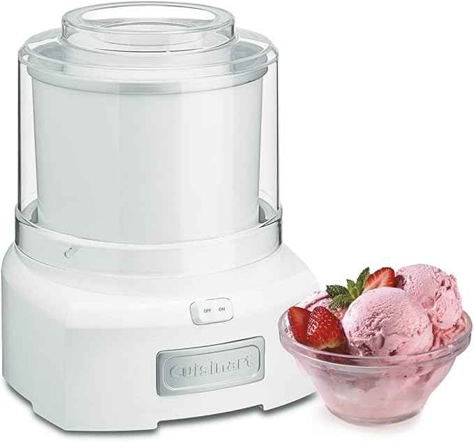 Cuisinart Ice Cream Maker Machine, 1.5 Quart Sorbet, Frozen Yogurt Maker & ICE-45RFB 1-1/2-Quart Ice Cream Maker Freezer Bowl