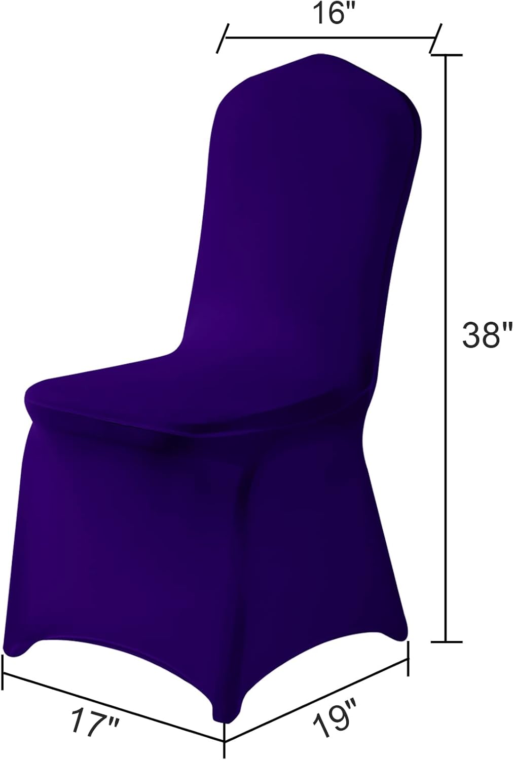 Spandex Chair Covers, 25PCS, Removable Washable Protector Stretch Covers for Living Room, Party, Banquet, Wedding Event, Hotel (Purple)