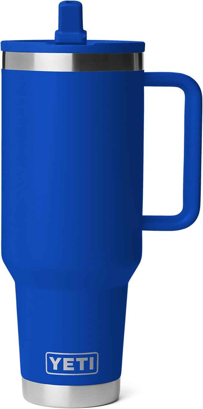 YETI Rambler 40 oz Travel Mug with Flip Straw Lid – Stainless Steel, Vacuum Insulated, Leakproof, Cup Holder Friendly