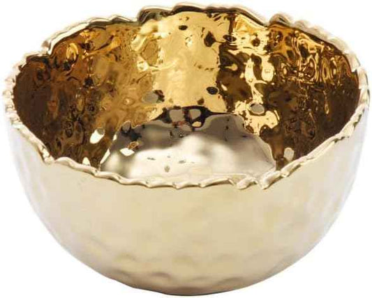Pampa Bay Golden Millennium 4-inch Porcelain Snack Bowl, Gold