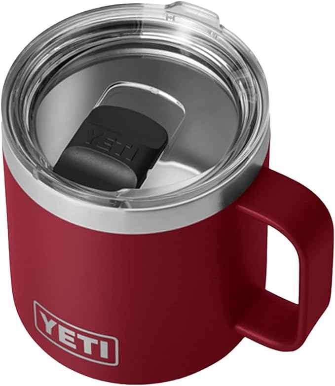 YETI Rambler 14 oz Mug, Vacuum Insulated, Stainless Steel with MagSlider Lid, Stainless | Vacuum Insulated, MagSlider Lid, Stainless