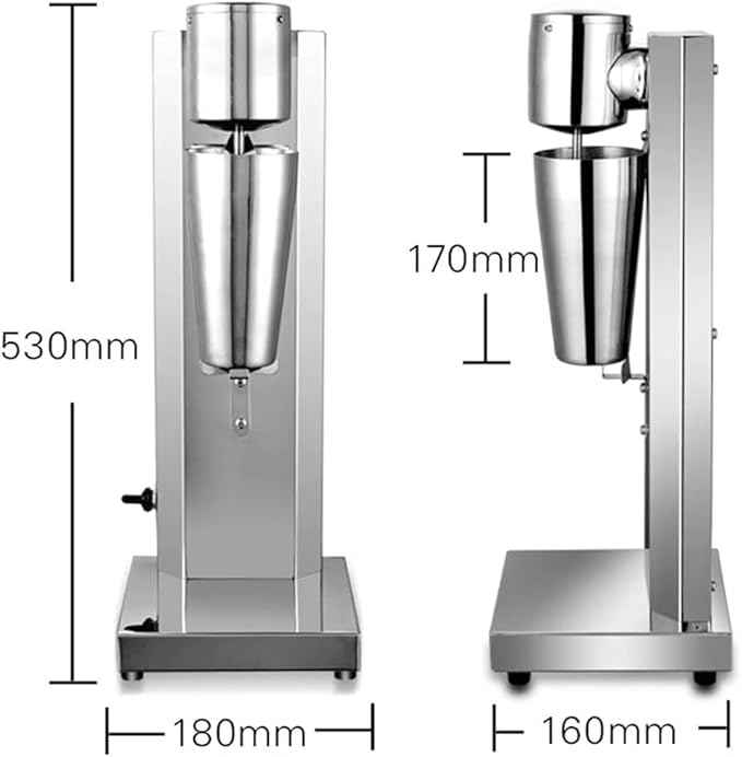 Electric Milkshake Maker, Ice Cream Mixer Machines, 110V Commercial Drink Smoothie Blender for Coffee Shops, Tea Stores to Making Fruit Tea, Coffee, Stirred Drinks (1 Head 650ml)