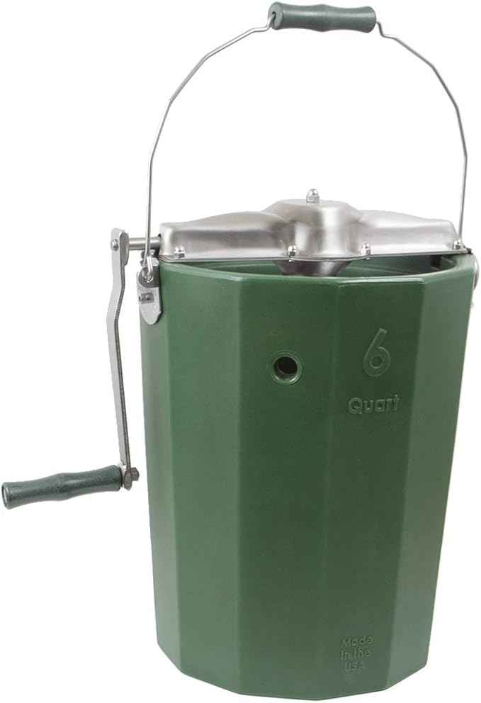 PREMIUM 6 qt. - Immergood Stainless Steel Ice Cream Maker - Hand Crank