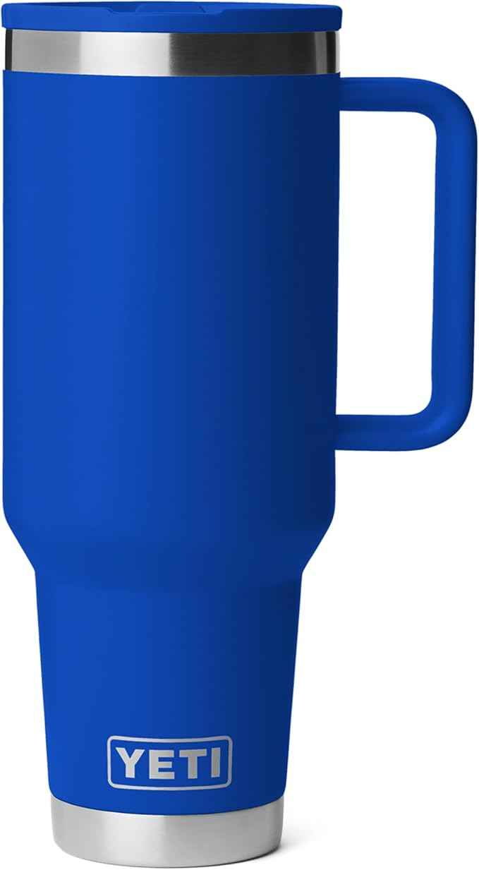 YETI Rambler 40 oz Travel Mug with Flip Straw Lid – Stainless Steel, Vacuum Insulated, Leakproof, Cup Holder Friendly