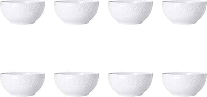 Pfaltzgraff Sylvia 32-Piece White Dinnerware Set, Service for 8, Durable Stoneware Plates, Bowls, and Mugs, Microwave and Dishwasher Safe