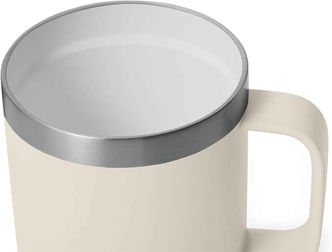 YETI Rambler 10 oz Ceramic Lined Stackable Mug, Vacuum Insulated, Stainless Steel with MagSlider Lid, Cape Taupe