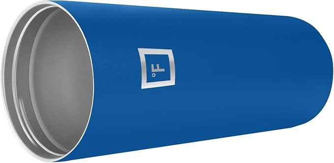 IRON °FLASK Classic Tumbler - Vacuum Insulated Stainless Steel Water Bottle, Double Walled, Drinking Cup, Insulated Travel Mug (Cobalt, 24 oz Solid Lid)