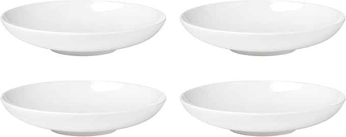Lenox Dinnerware Set, Studio 1414 Coupe Pasta Bowls, Set of 4, Service For 4, Dishwasher and Microwave Safe, Made of Bone China, Salad Bowl, Pasta Bowl, Home, Kitchen and Dining (White, 4 Pieces)