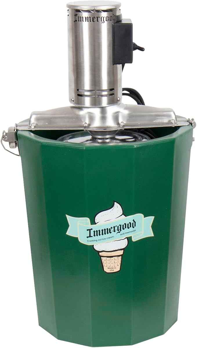 8 qt - Electric Ice Cream Maker - Stainless Steel - 110 volt
