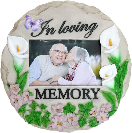 Spoontiques - Garden Décor - In Loving Memory Stepping Stone - Decorative Stone for Garden
