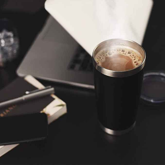 DOMICARE 20oz Stainless Steel Tumbler Bulk with Lid, Double Wall Vacuum Insulated Travel Mug, Powder Coated Coffee Cup, Mix, 12 Pack