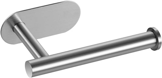 Toilet Paper Holder,Brushed Nickel,Wall Mount, Upgraded Adhesive Toilet Roll Holder,no Drilling,Bathroom/Rv/Washroom,SUS 304 Stainless Steel,Rustproof (Brushed Nickel, 1 Piece)