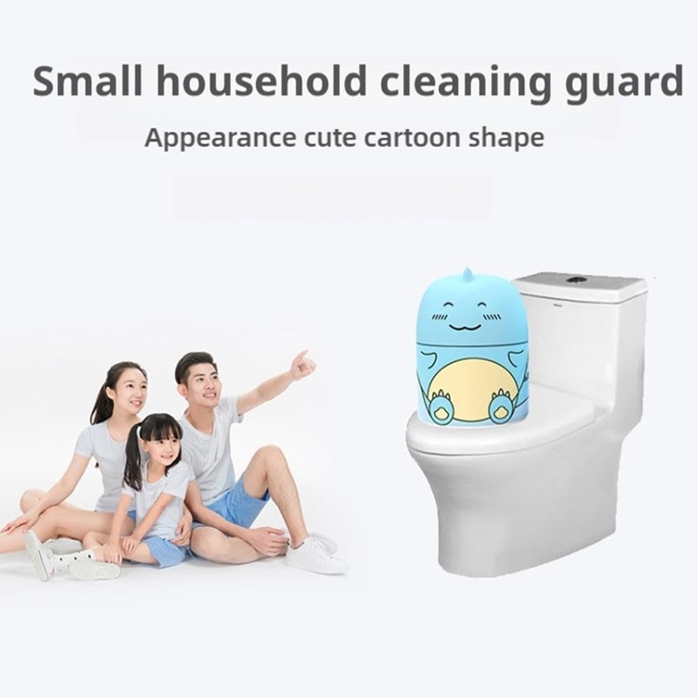 Cute Dinosaur-Shaped Toilet Bowl Cleaner Bottle,Automatic Bathroom Toilet Tank Cleaner with Carrying Rope,Three Fragrances, Ocean Jasmine Peach for 90 days,Easy to Use Leaving Fresh Scent (Blue)