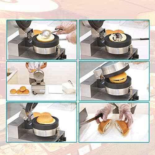 Kolice Commercial Gelato Panini Press Machine, Donut Ice Cream Dessert Italy Ice Cream Sandwich Press Burger Maker- 1300W, Timer and Temperature Control, Non-Stick Teflon Coating