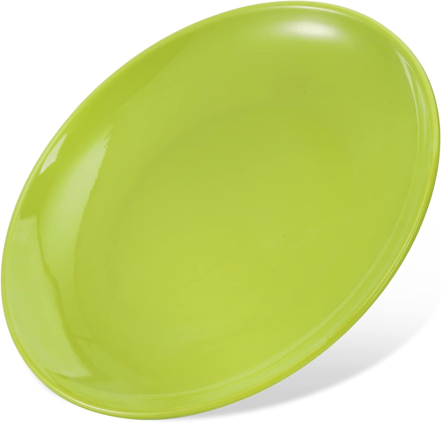 Peohud 6 Pack Melamine Plates, 11 Inches 100% Melamine Dinner Plates, Flat Bottom Dinnerware Dishes for Daily Indoor Outdoor Use, Dishwasher Safe, Break-resistant, MultiColor