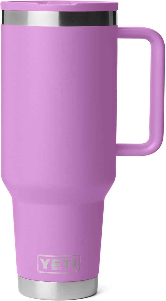 YETI Rambler 40 oz Travel Mug with Flip Straw Lid – Stainless Steel, Vacuum Insulated, Leakproof, Cup Holder Friendly