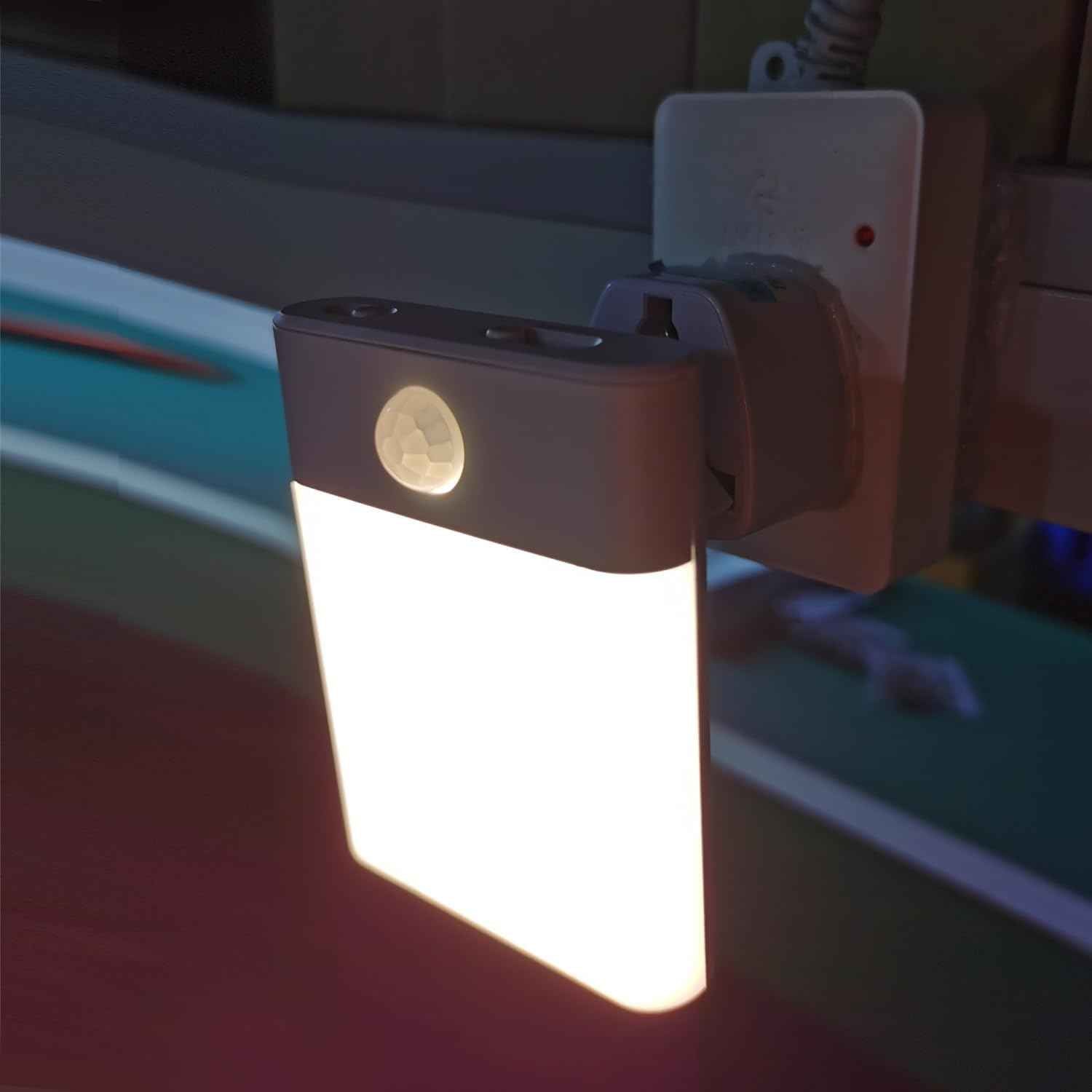 LED Night Light Plug in, Motion Sensor Night Light with Adjustable Brightness 3 Lighting Mode AUTO/ON/Off for Children, Bedroom, Hallway Light, 1-Pack