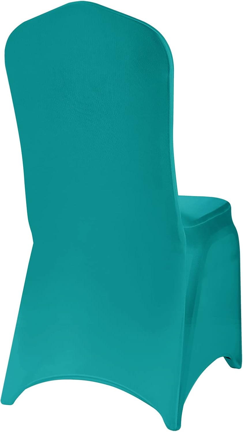 Spandex Chair Covers, 12PCS, Washable Protector for Living Room, Party, Banquet, Wedding, Hotel (Turquoise)