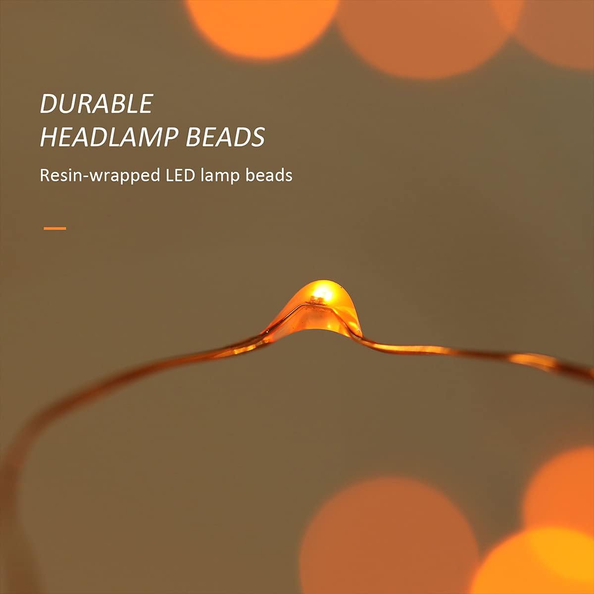 Mini Halloween Fairy Lights Battery Operate, 4 Pack Copper Wire Night Lights 3*AAA Battery Powered Led Starry Fairy String Lights for Bedroom, Christmas, Party, Decoration(5m/16ft Orange)