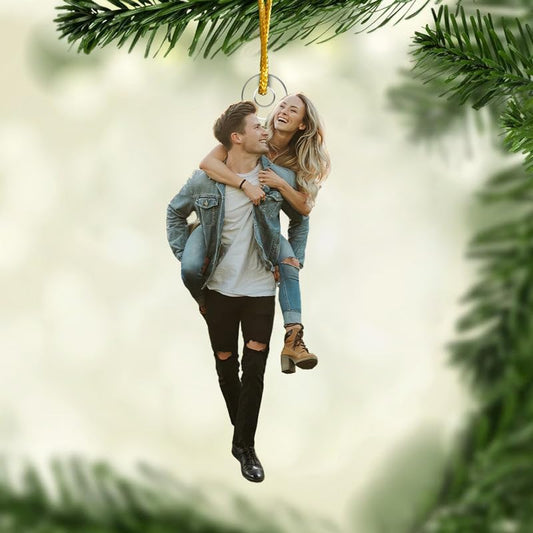 Pawfect House Personalized Photo Ornament, Custom Christmas Ornament, 2D Acrylic Ornaments with Couple Picture, Custom Photo Gifts for Women Men, Personalized Christmas Ornaments 2025, Couples Gifts