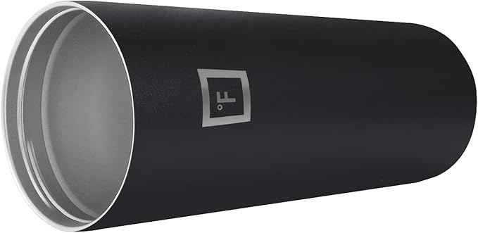 IRON °FLASK Classic Tumbler - Vacuum Insulated Stainless Steel Water Bottle, Double Walled, Drinking Cup, Insulated Travel Mug (Midnight Black, 24 oz Solid Lid)