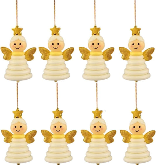 DIY Christmas Button Ornament Making Set - Snowman/Santa/Angel, Fun Holiday Craft Kit for All Ages, Ideal Xmas Tree Hanging Decor & Festive Gifts (D 8)