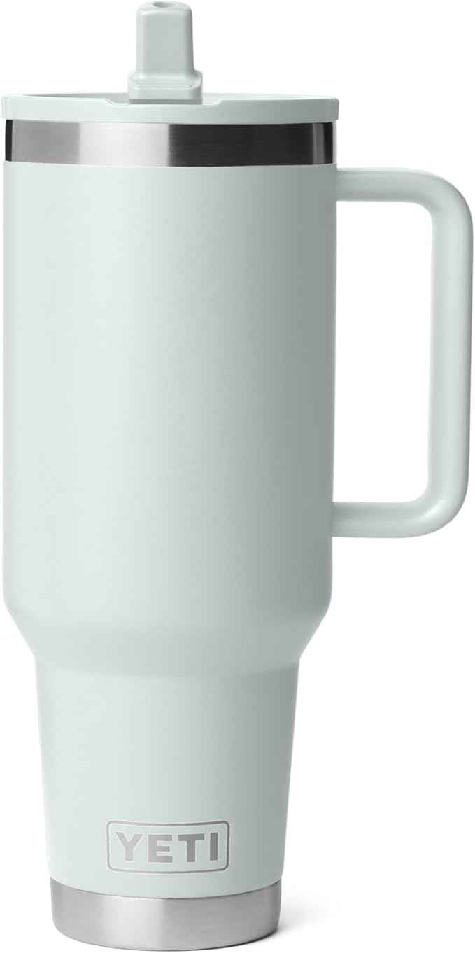 YETI Rambler 40 oz Travel Mug with Flip Straw Lid – Stainless Steel, Vacuum Insulated, Leakproof, Cup Holder Friendly