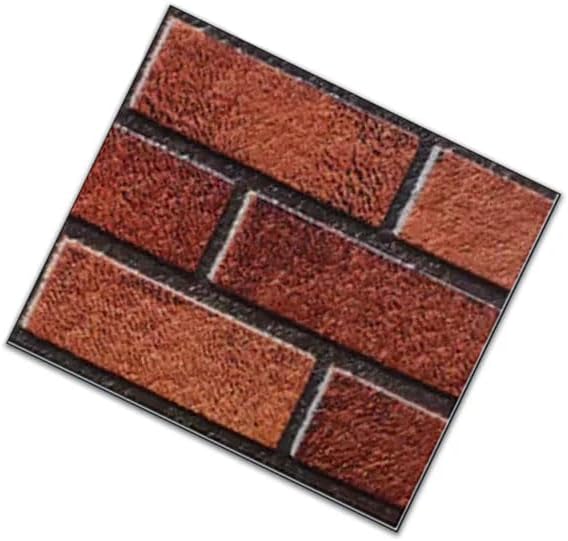 IZODEKOR 3D Wall Panels Brick Effect - Cladding, Stone Look, Styrofoam Facing for Living Room, Kitchen, Bathroom, Balcony, Bedroom, Back of Counter and Teras | Oldbury (10" x 10" Sample)