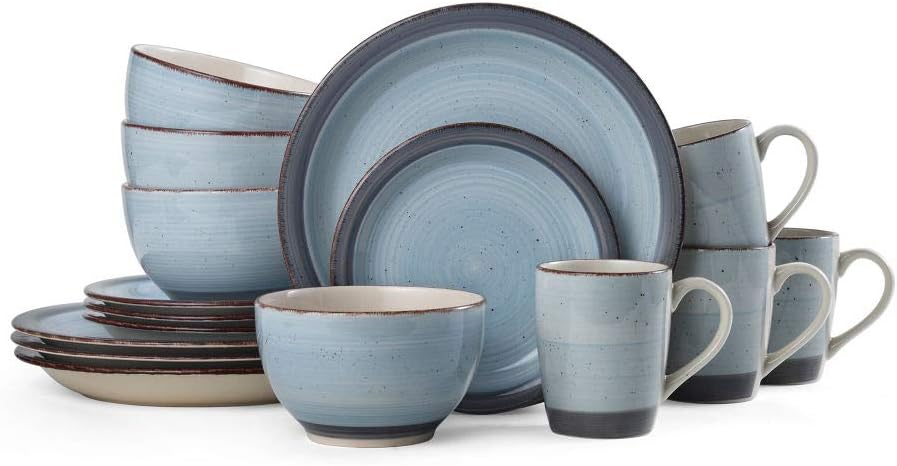 Pfaltzgraff Sadie 16-Piece Dinnerware Set, Blue