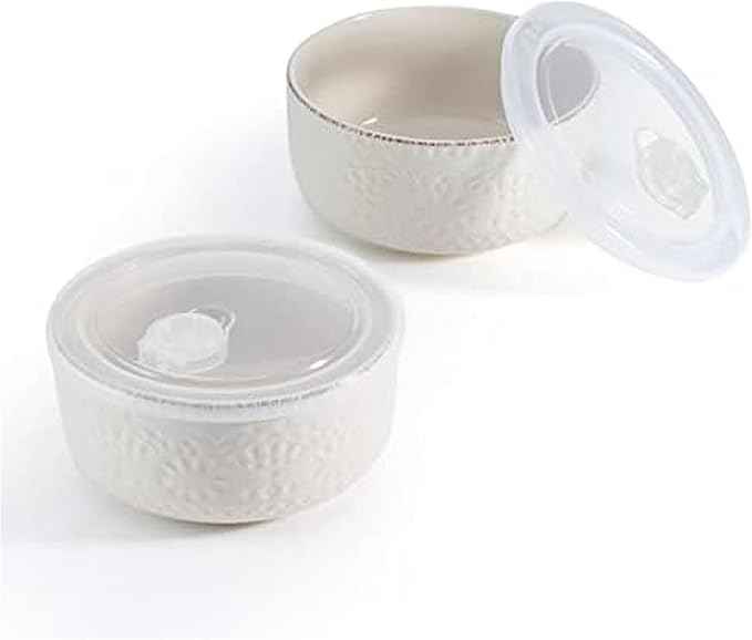 Pfaltzgraff Chateau Storage Bowls, 6 inch, Cream