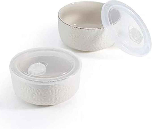 Pfaltzgraff Chateau Storage Bowls, 6 inch, Cream
