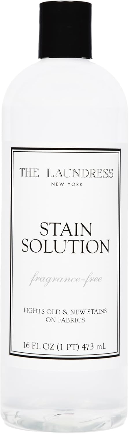 The Laundress Stain Solution, Laundry Stain Treatment, Stain Remover for Makeup, Red Wine, Coffee, Grass, & More, 16 Fl Oz
