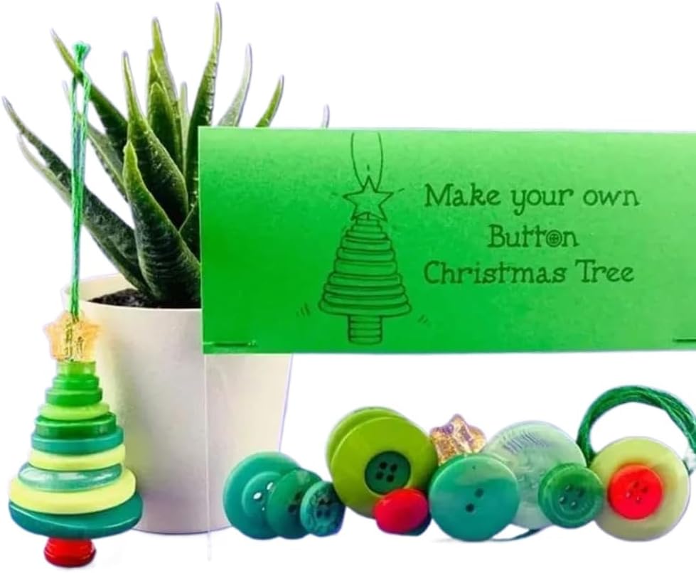 DIY Christmas Button Ornament Making Set - Snowman/Santa/Angel, Fun Holiday Craft Kit for All Ages, Ideal Xmas Tree Hanging Decor & Festive Gifts (10 pcs-D)