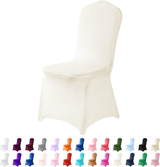 Spandex Chair Cover,25PCS,Chair Covers,Living Room Chair Covers,Removable Chair Cover Washable Protector Stretch Chair Cover for Party, Banquet,Wedding Event,Hotel(Ivory)