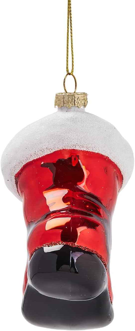 Hanging Christmas Ornaments 2025, Handcrafted Glass Blown Xmas Tree Decorations Holiday Ornaments Funny Gifts Collectible Winter Festival Decor for Home Party, Christmas Boots