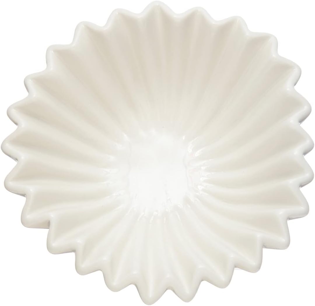 Fluted Stoneware Bowl, White
