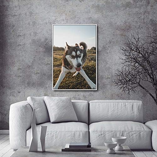 NWT Custom Framed Canvas Prints with Your Photo for Pets, Personalized Canvas Wall Art for Living Room, Bedroom - 16x24 inches