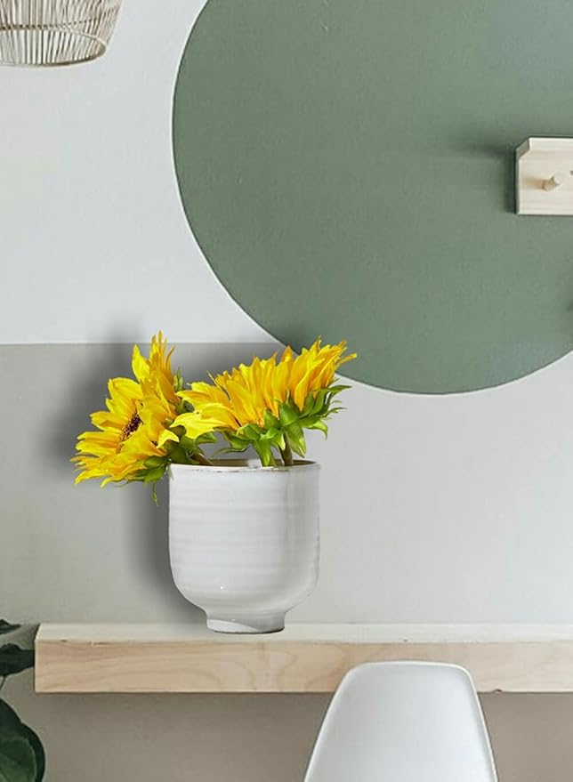 Serene Spaces Living Small Glazed Ceramic Pedestal Bowl, Set of 2- Centerpiece for Vintage Weddings, Events, Measures 4.25" Tall and 4" Diameter