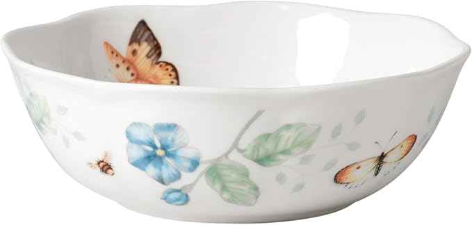 Lenox 806735 Butterfly Meadow All-Purpose Bowl, 1-Piece, 6.25' L x 6.25' W x 2.3' H, 20-Fl oz, Service For 1