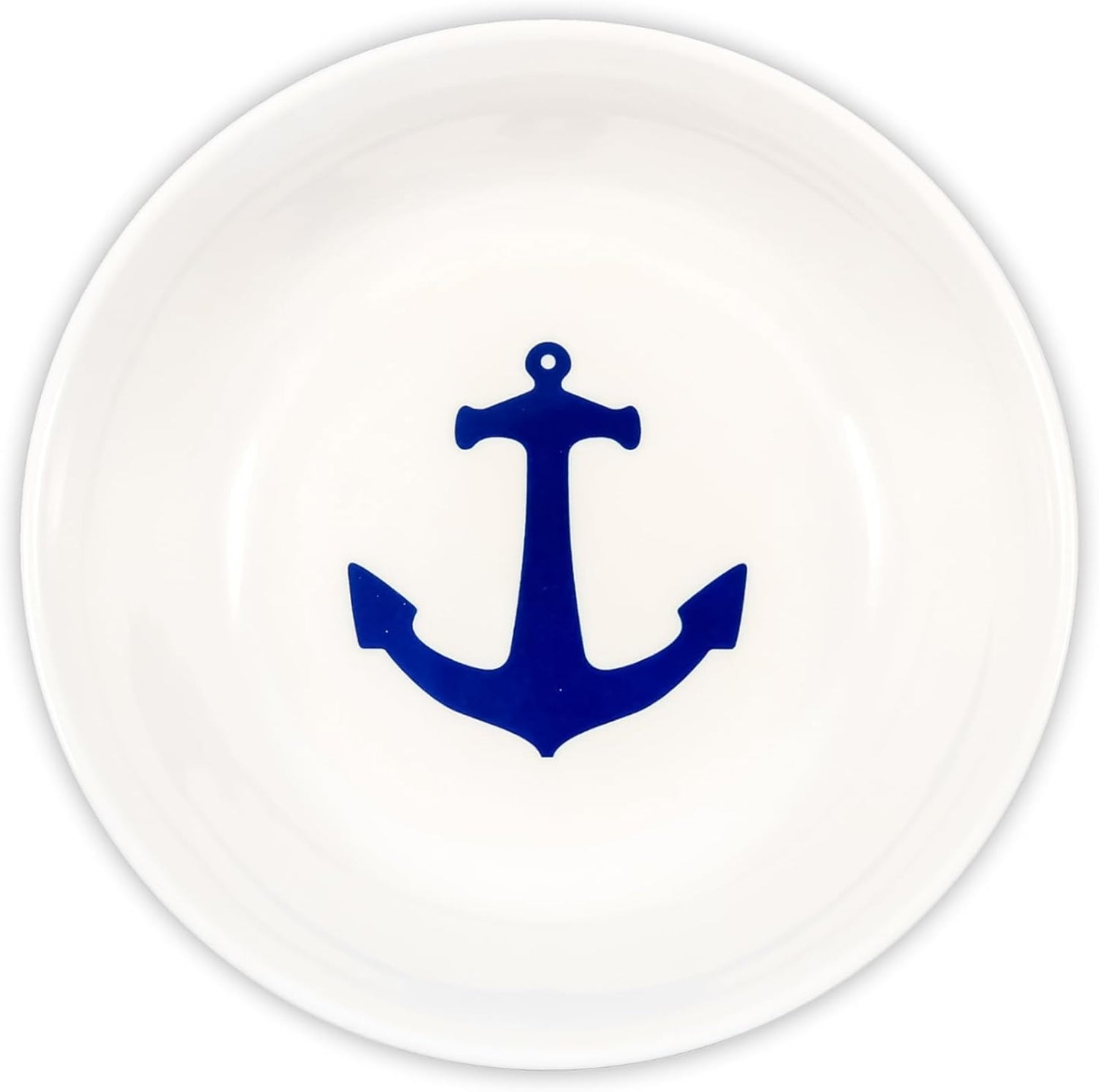 Camco 12 Piece Melamine Dishware Set - Features Blue and White Nautical Design - Includes 4 Bowls, 4 Salad Plates, & $ Dinner Plates - Dishwasher Safe Dish Set (41951)