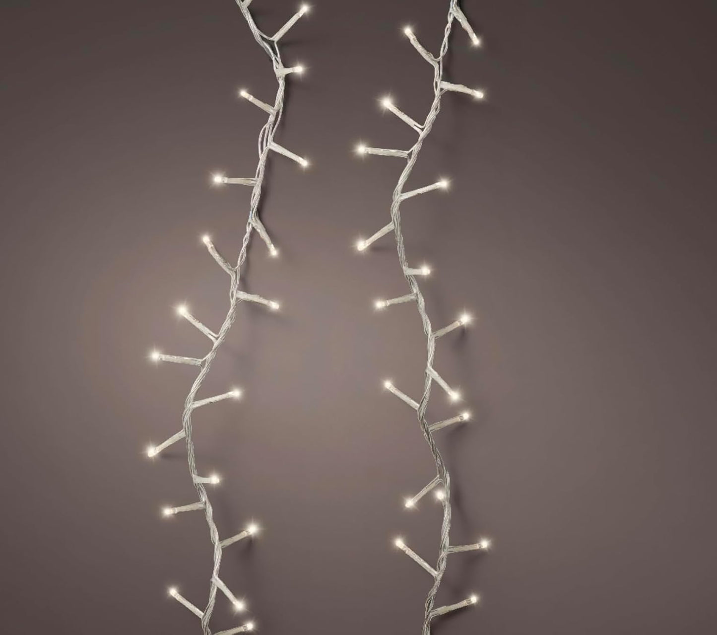 Lumineo 1000 LED Warm White Christmas Compact Lights Set, Transparent Wire 74 Feet