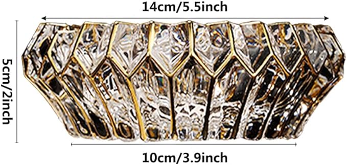 MAGCOLOR Hand Painted Gold Crystal decorative bowl for kitchen and indoor,Home Office Tabletop Beautiful Decoration Craft-5.5 inch. (Hand Painted Gold)