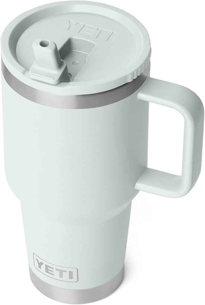 YETI Rambler 30 oz Travel Mug with Flip Straw Lid – Stainless Steel, Vacuum Insulated, Leakproof, Cup Holder Friendly
