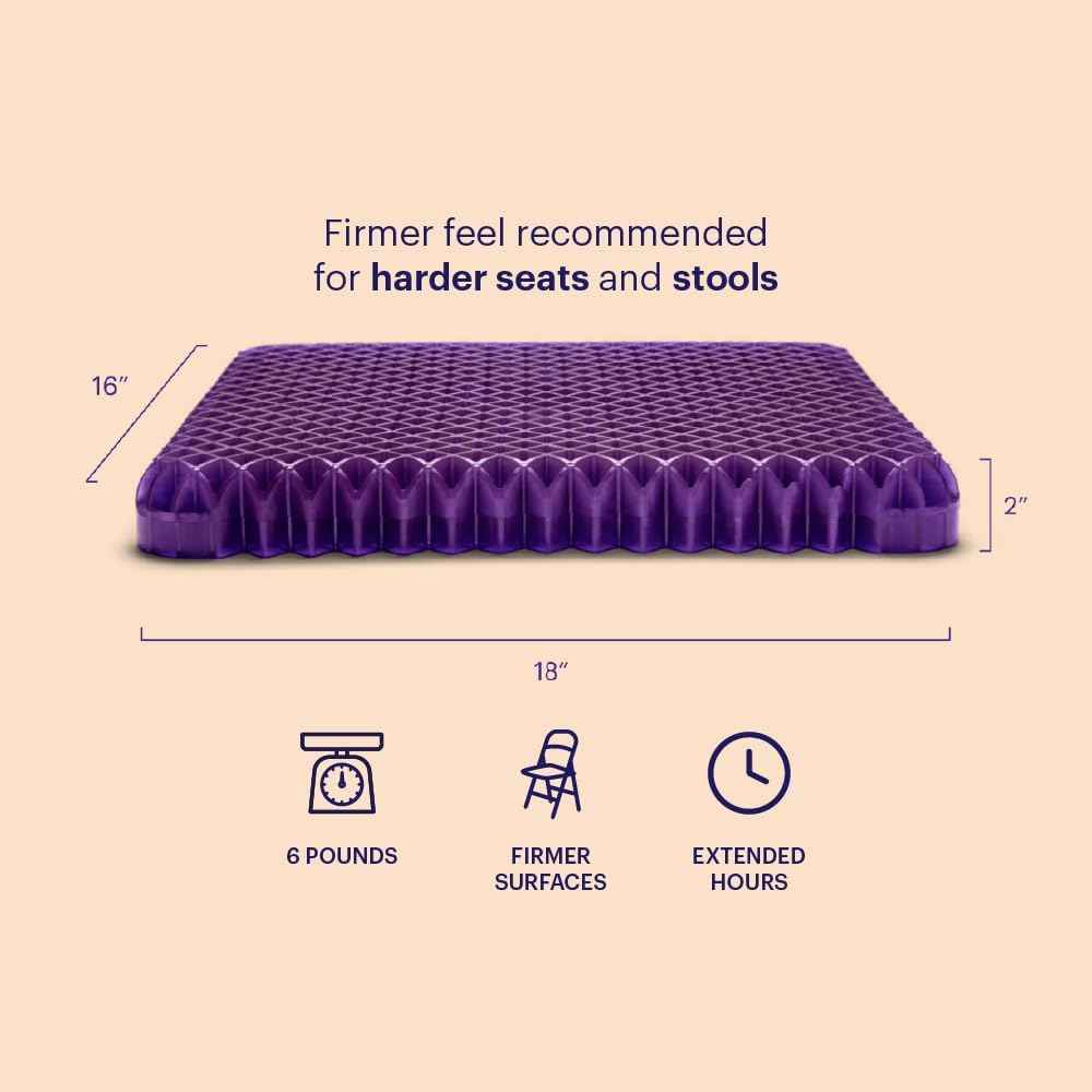 Purple Royal Seat Cushion - Seat Cushion for The Car Or Office Chair - Temperature Neutral Grid