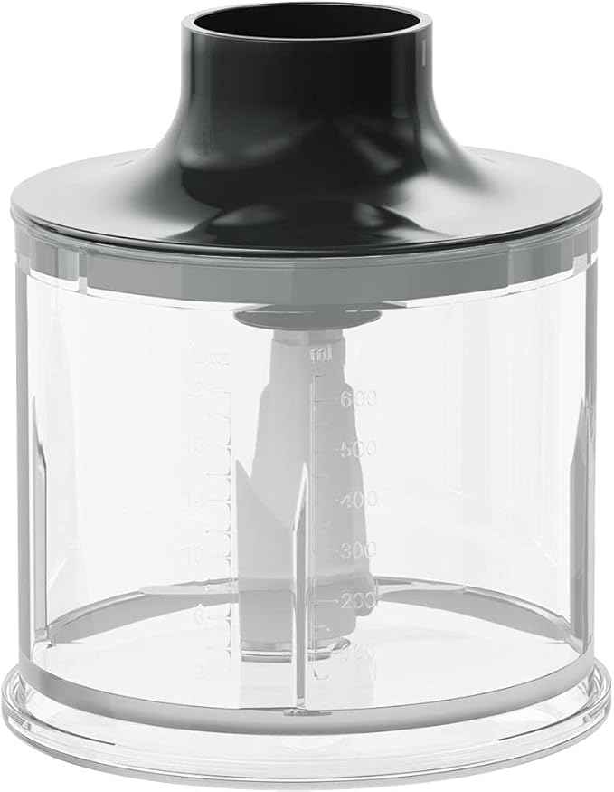 AEG HB4-1-6GG hand blender, including 2 stainless steel blades, comprehensive accessories, BPA-free, 2 speed settings, turbo function, dishwasher safe, brushed stainless steel / grey