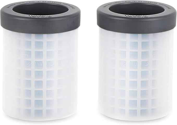 Tovolo Mini Ice Cylinder- Squeeze & Release- Set of 2, 1000422, Gray