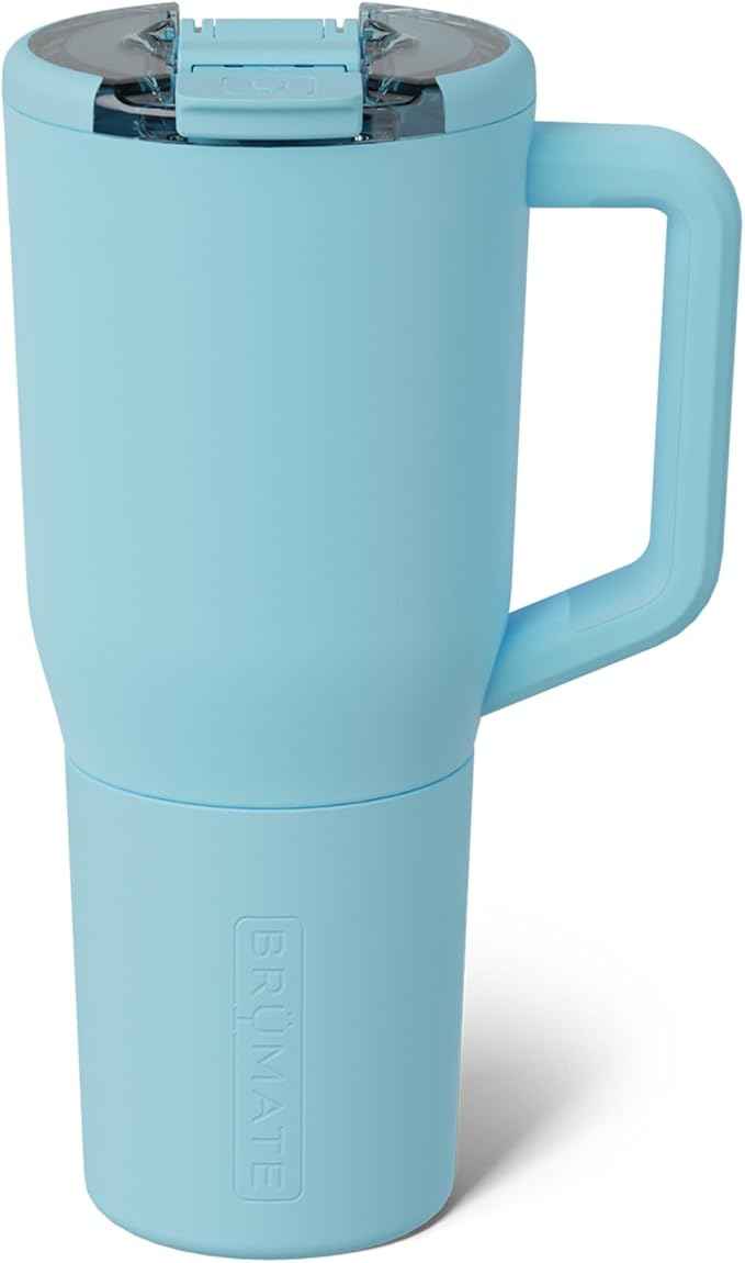 BrüMate Müv - 35oz 100% Leak Proof Insulated Coffee Mug with Handle & Lid - Stainless Steel Coffee Travel Mug - Double Walled Coffee Cup (Glacier)