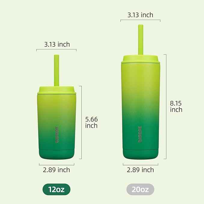 BJPKPK Insulated Tumbler with Lid and Straw,12 oz Stainless Steel Travel Coffee Mug,Spill Proof Thermal Cup,Keep Drinks Cold and Hot,Bamboo Grove