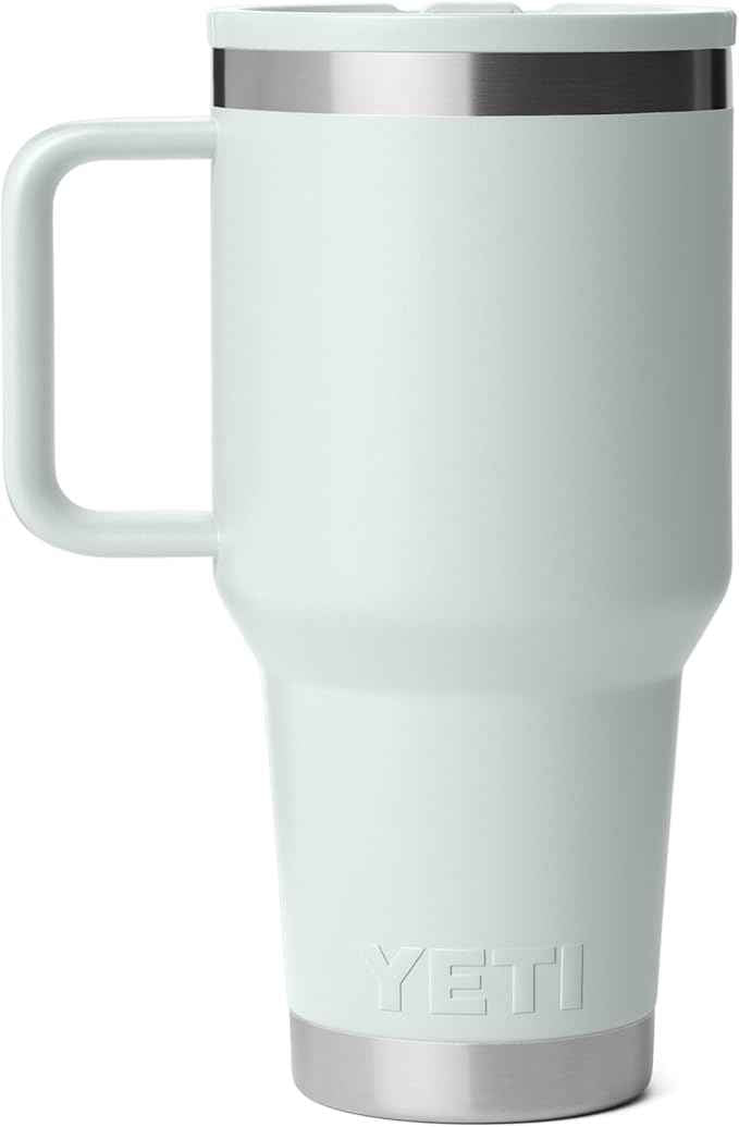YETI Rambler 30 oz Travel Mug with Flip Straw Lid – Stainless Steel, Vacuum Insulated, Leakproof, Cup Holder Friendly